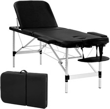 PayLessHere Massage Table Portable Spa Bed Aluminium 3 84 24inches, Black