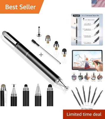 Universal 4-in-1 Stylus for iPad, iPhone & Tablets - Precision Touch Screen Pen