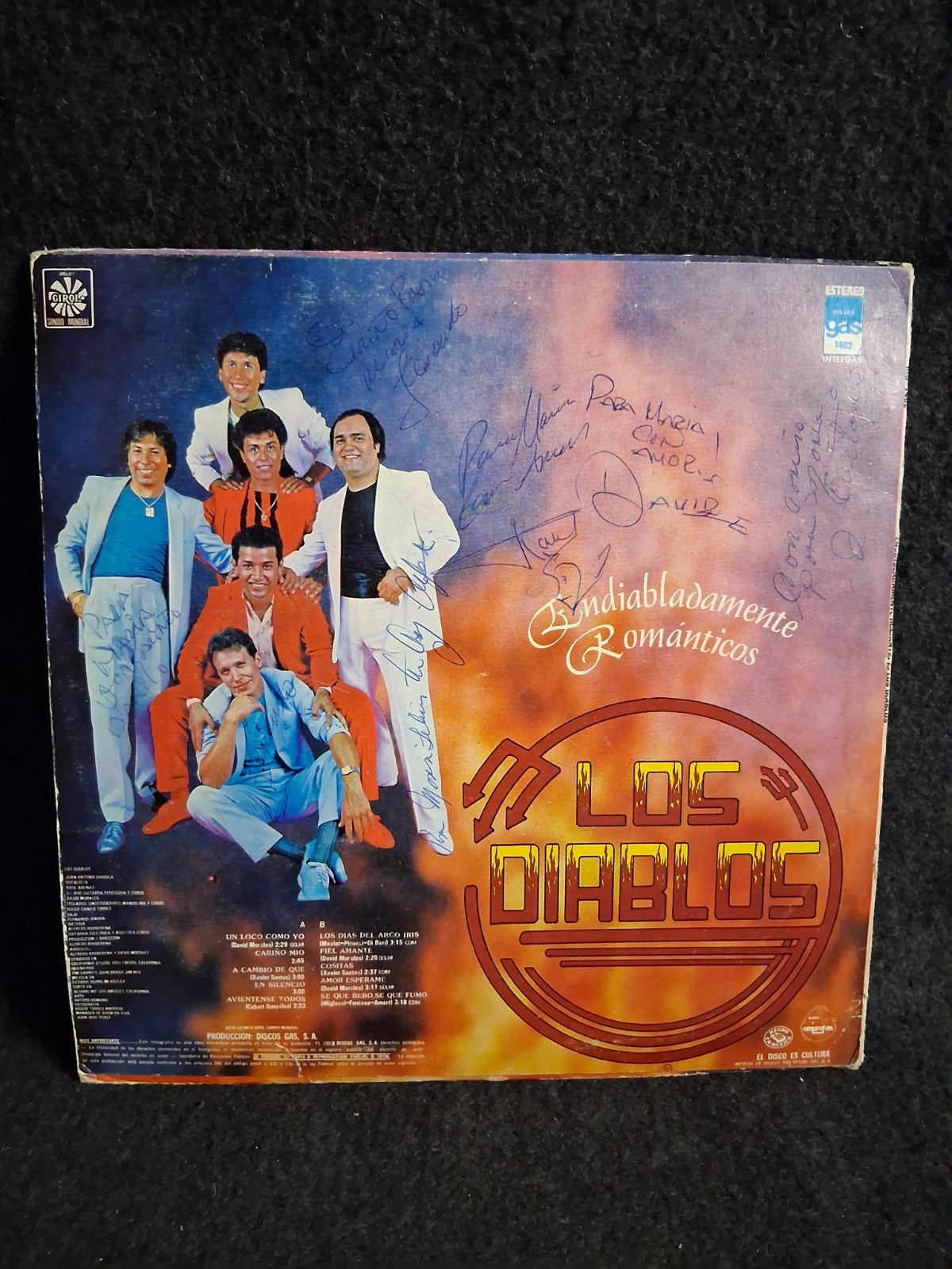 Los Diablos 1983 Autographs By Full Band 