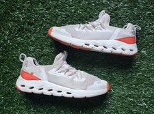 On Cloudleap Ivory/Flame Stretch Laces Slip-on Sneakers Kids Size 3