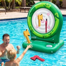 Inflatable Dart Board Pool Toys Games, Pool Toys for Kids Ages 8-12, Axe Thro...
