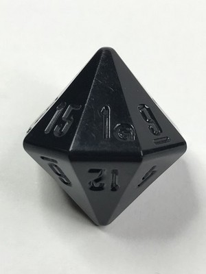 Vintage Gamescience Black d16 - rpg ad&d dice