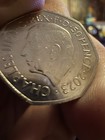 2023 UNCROWNED KING CHARLES III CORONATION 50P PENCE COIN RARE