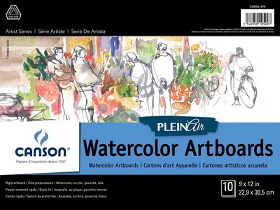 Artist Series Plein Air Watercolor Paper, Fold Over Art Board, 9x12 inches, 1...