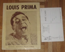 LOUIS PRIMA & KEELY SMITH ORIGINAL CONCERT PROGRAM 1959 & SAHARA SHOW POST CARD
