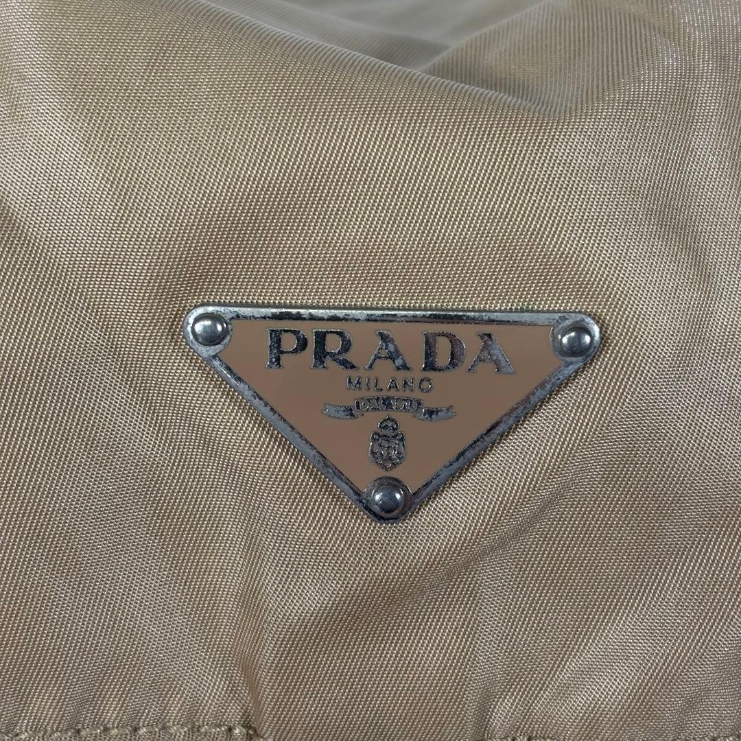 Prada Mini Nylon Backpack Beige Triangle Logo Aut… - image 15