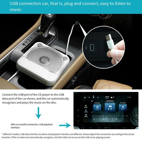 Kompakt für Auto Audio Solution Externer CD-Player mit USB- und AUX-Anschlüsse - Bild 3 von 12