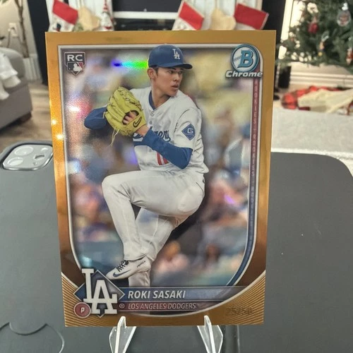 2025 Bowman Chrome ROKI SASAKI Rookie True Gold /50 Refractor RC Dodgers