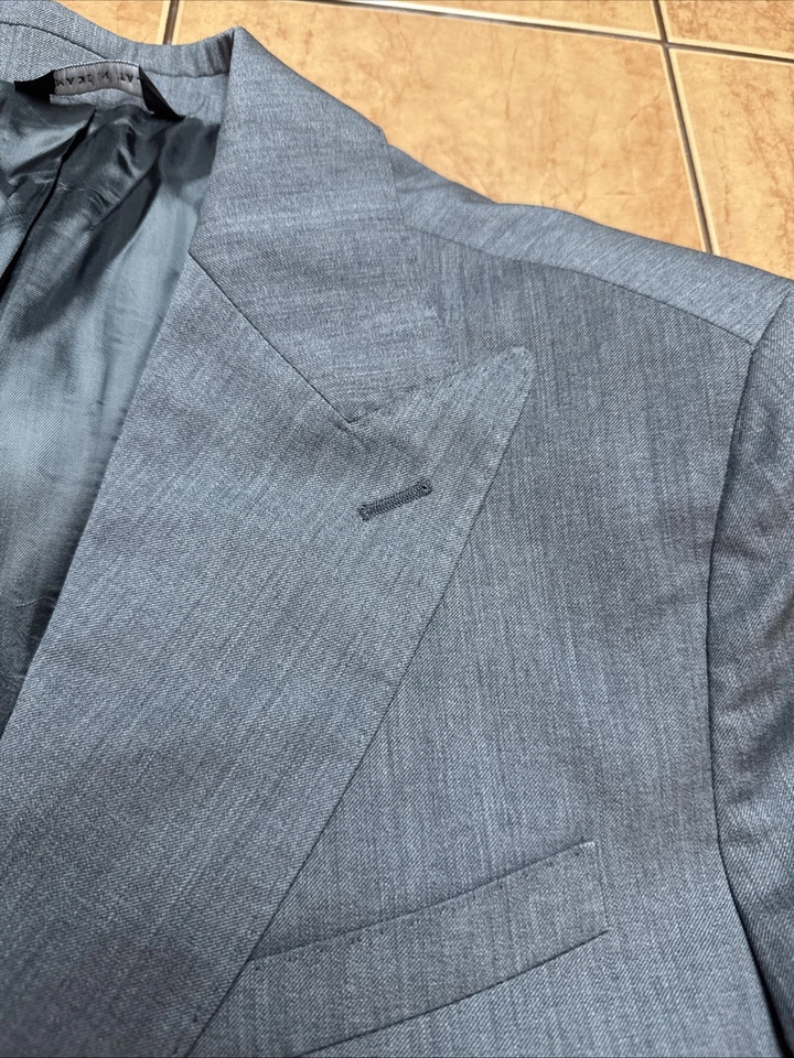 NUEVO ZANETTI Traje Talla 40S Pantalones 34 x UNF Gris 2 Botones Hecho en Italia 100% Lana Nuevo con Etiquetas Foto 4 de 4