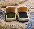 2 Vintage French Style ART DECO celluloid  Presentation RING BOXS  Off White — photo 5