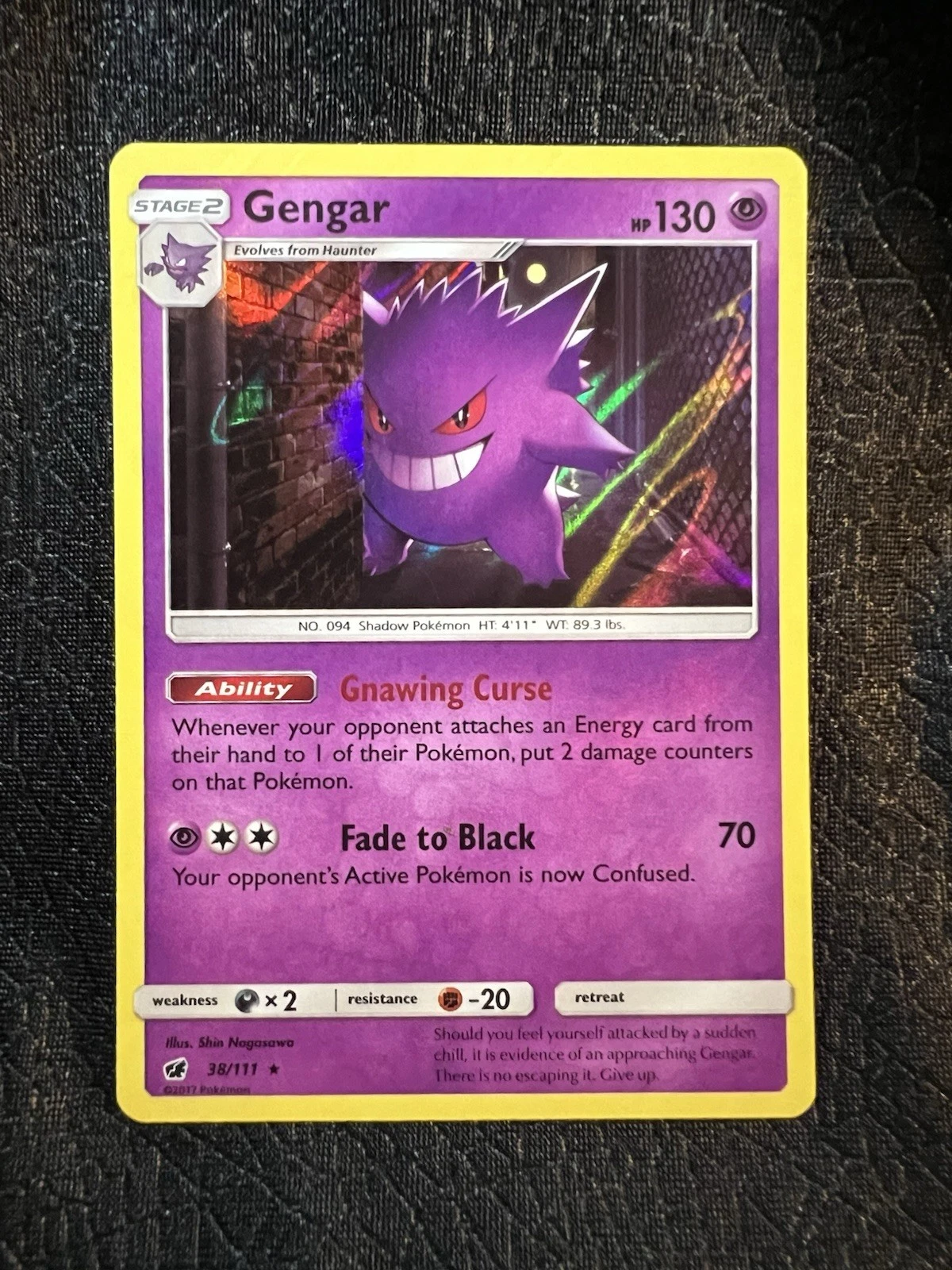 Gengar 38/111 Sm-Crimson Invasion Holo