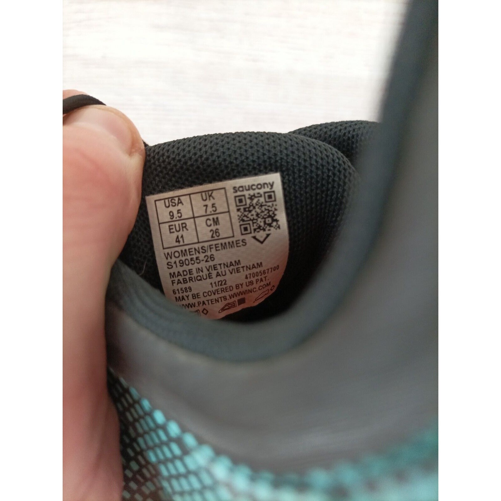 Saucony Mens Spitfire 5 Track Shoes Sz 9.5 Black Cool Mint Green thumbnail 9