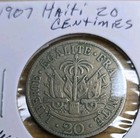 1907 Haiti 20 Centimes Coin Liberté Égalité République — photo 1