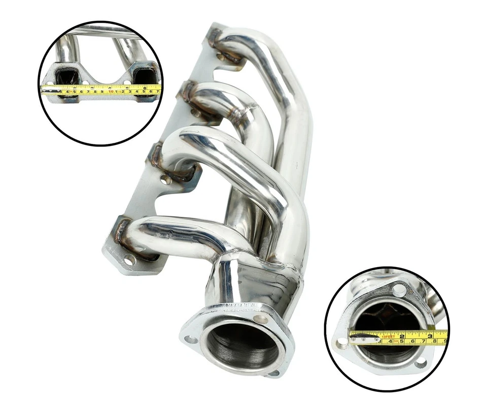 Shorty Stainless Steel Headers Exhaust Manifolds for Ford 1964-1977 260 289 302 - Image 4 of 4