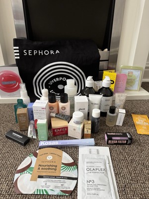 UVP350  Sephora Liverpool Goodie Bag Haul FT Huda Beauty, Tatcha, Bondi Boost