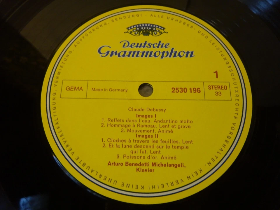NM DEBUSSY - IMAGES I & II etc LP, Arturo Benedetti Michelangeli, DG 2530 196 - Image 3 of 4