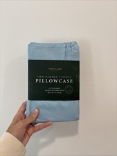 Cost House 100% Bamboo Viscose Pillowcase 2 Standard/Queen Sky Blue