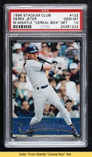 1996 Stadium Club Mickey Mantle Cereal Box Silver Derek Jeter PSA 10 READ 04b0