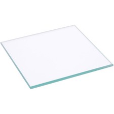 Clear 3" Square Non-Beveled Glass Tiles, 3mm Thick - Pack of 2