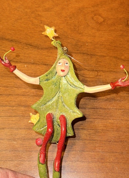 DEPTARTMENT 56 Krinkles HOLLY MAN Christmas Ornament #37878 Patience Brewster