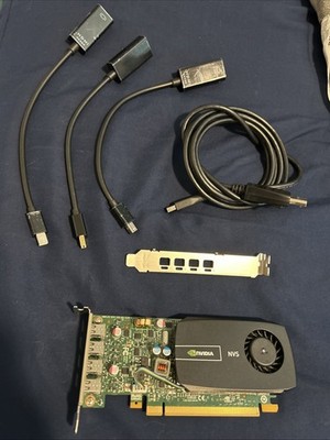NVIDIA Quadro NVS510 PCI-E 2GB Mini Displayport Video Card 4x adapters & plates
