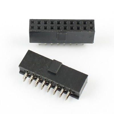 5Pcs 2.54mm 0.1'' Pitch 2x8 16 Pin Female Pin Header Strip Polarizing Key Wide #n