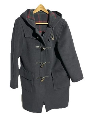 John Partridge Wool Toggle Sz M 36 Coat Mens England Made Blue Hooded