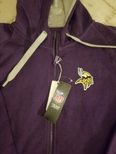 New Authentic Antigua Purple Minnesota Vikings Victory Pullover Hoodie Medium