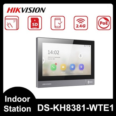 Hikvision DS-KH8381-WTE1 7'' Touch Screen Video Intercom PoE IP Indoor Station