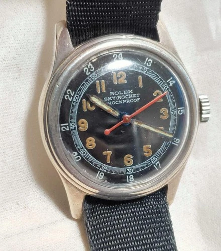 Rolex Sky-Rocket WW2 Vintage Military Watch 40s RARE