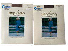 Vtg Sears Cling-Alon Step Lively Support Stockings NOS Ultra Sheer Tall 11-12