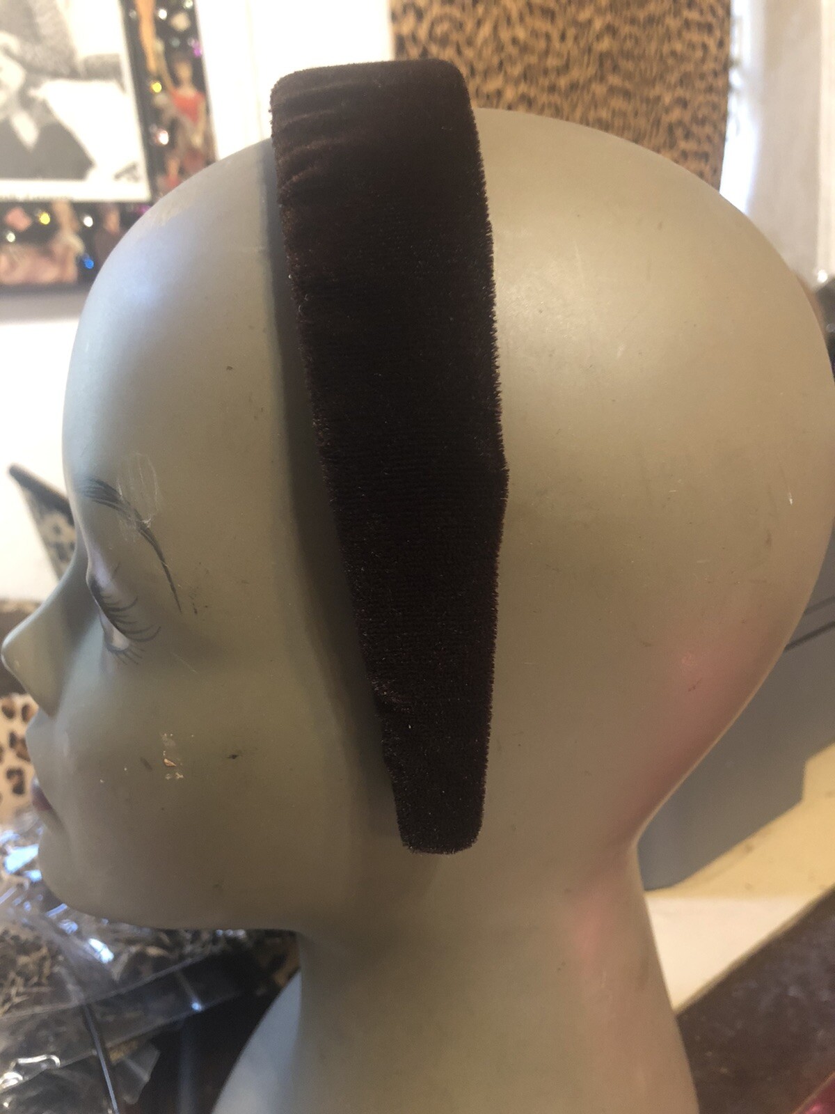 Chic Black Rayon Velvet 1.5”Wide Headband