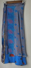 Upcycled Indian Sari Wrap Skirt S618