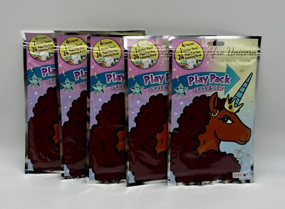 5 Afro Unicorn Grab & Go Play Pack Crayons Stickers Coloring Books Party Favors