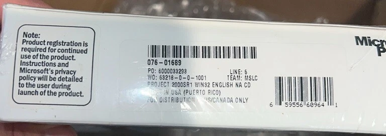 NEW SEALED - Microsoft Project 2000 w/ Project Central Client & Server Software - Image 3 of 4