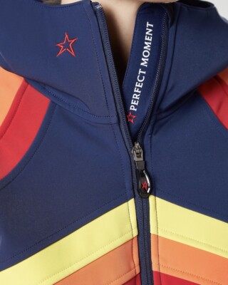 Perfect Moment Navy Blue Rainbow Tignes XL Ski Snow Suit NWOT