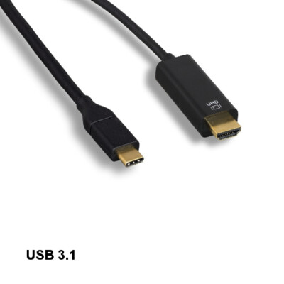 KNTK 10' USB 3.1 Type C to HDMI 4K Cable for SmartPhone HDTV Display Laptop PC