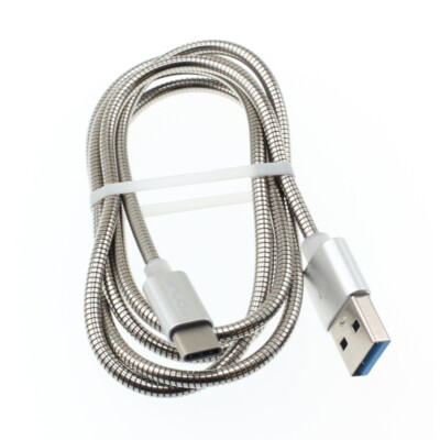 3ft Metal USB Cable Type-C Charger Cord Power Wire for Cell Phones