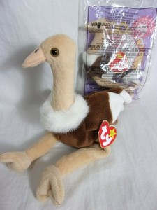 ty beanie babies stretchy the ostrich