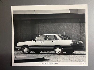 1984 Audi 5000 S Turbo Sedan PCNA B&W Press Photo, Foto - RARE!! Awesome L@@K