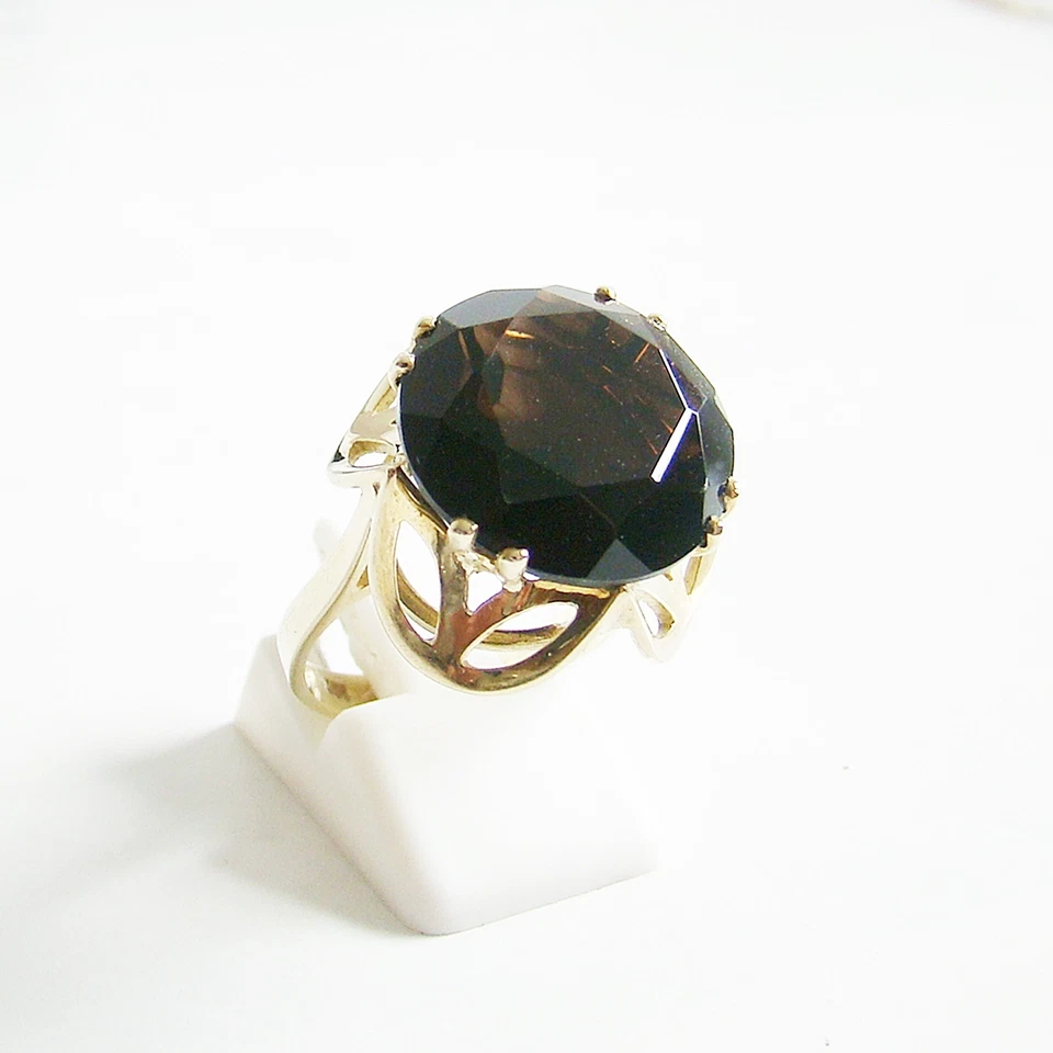 Ring Gold 333er Rauchquarz 8 kt. Goldringe Edelsteine Goldschmuck Rauchtopas - Bild 2 von 4