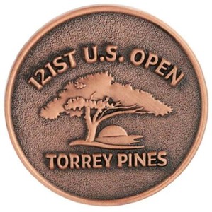 21 Us Open Torrey Pines Large Two Sided Bronze Logo Golf Ball Marker Ebay