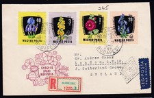 Hungary 1961 Circulated Cover with used stamps Michel 1799-1801-1803-1806