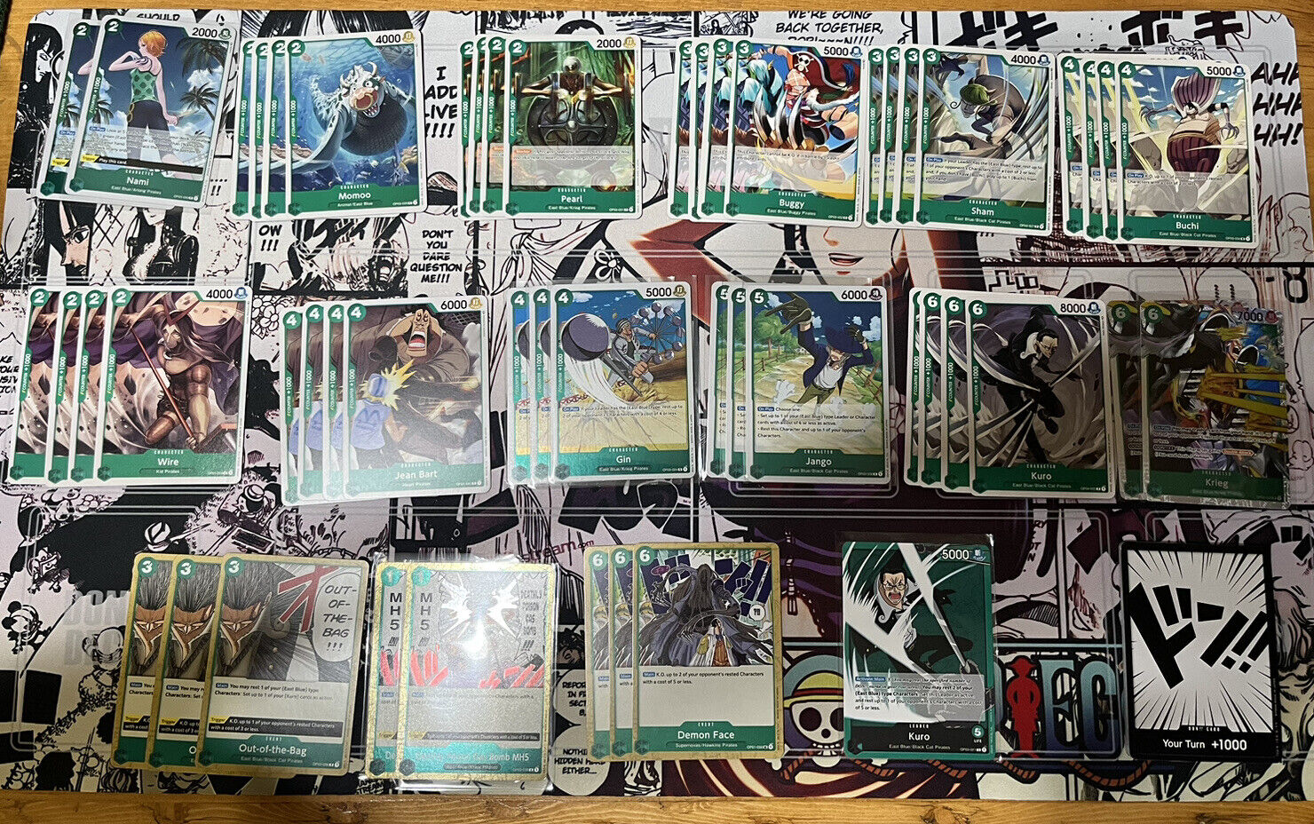 One Piece Green Kuro Arlong BEGINNER Deck Don Krieg Nami Jango Gin East Blue