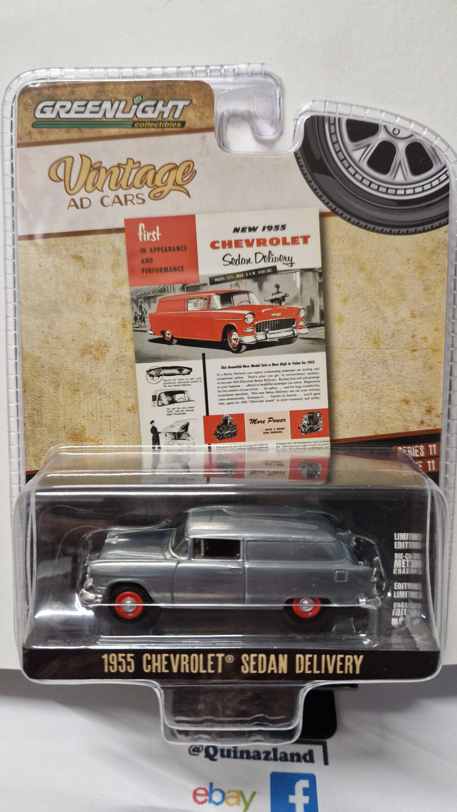Miniature Chevrolet Sedan 1955 décor de bureau pour passionné de voitures