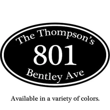 Personalized Home Address Plaque Aluminum Sign 12" x 7" - Your Choice Of Colors