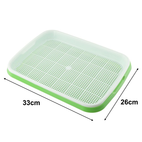 New Sprout Tray With Grid Soil-Hydroponic Bean Sprout Plate With Cover - Foto 10 di 24
