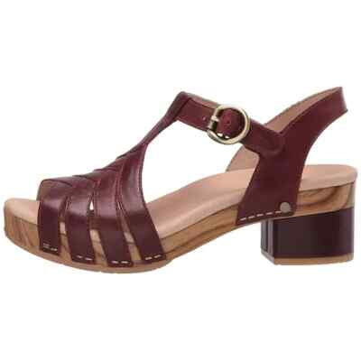 Dansko Mara Mahogany Burnished Calf Women's Sandal - Size EU 38