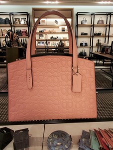 NWT COACH 51665 Signature Leather Charlie 28 Carryall Handbag LIGHT BLUSH 192643611092 | eBay