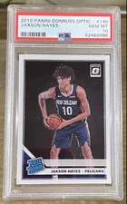 2019 PANINI DONRUSS OPTIC #190 JAXSON HAYES BASE PSA 10